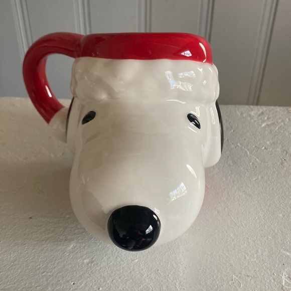 BNIB Peanuts Snoopy Santa Hat Sculpted 14oz Ceramic Holiday Collectors Mug - Picture 7 of 17